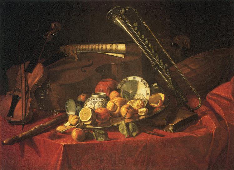 Cristoforo Munari Still-Life with Musical Instruments Spain oil painting art
